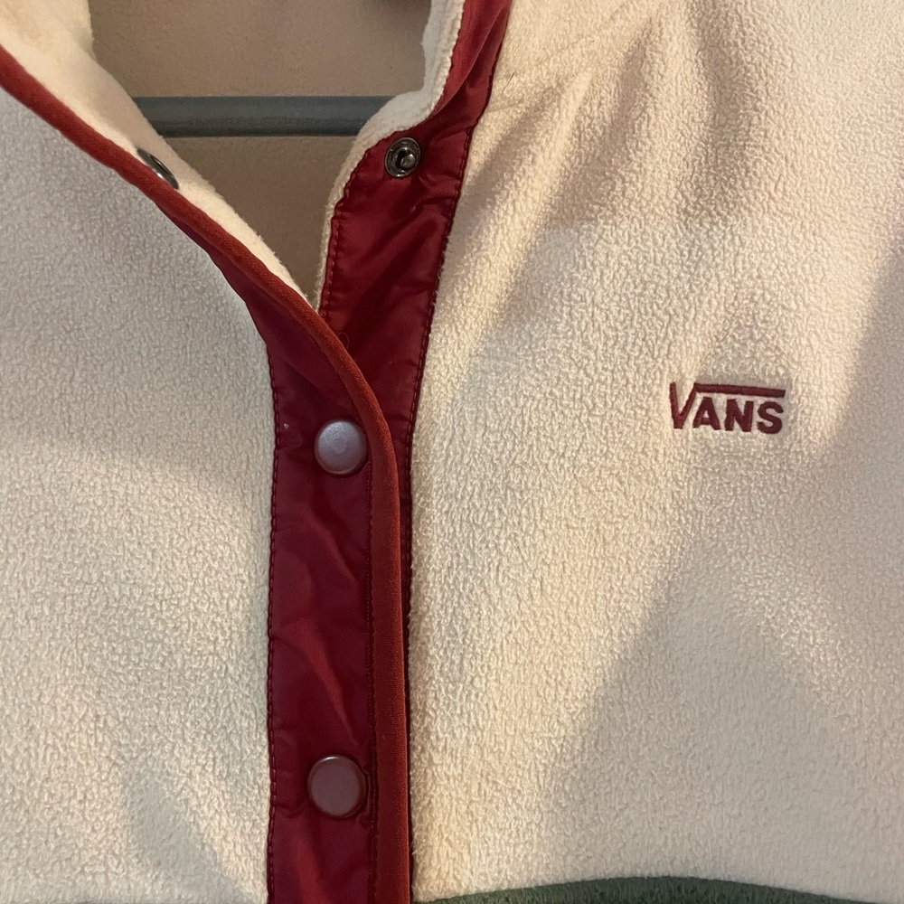 Vans Women's Patchwork Mock Neck Fleece Size S - Picture 5 of 7